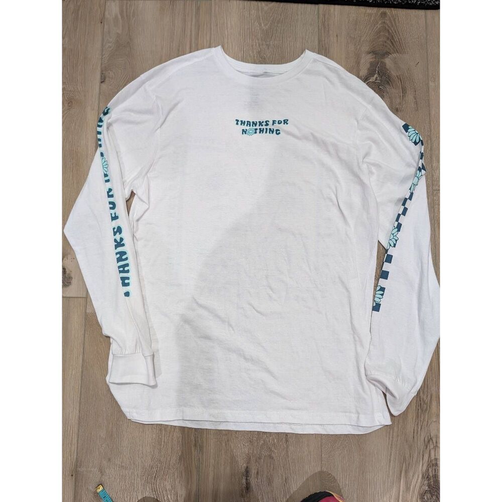 Eighty Eight Thanks For Nothing Long Sleeve Tee White Large
